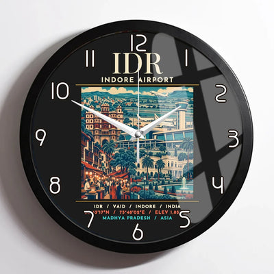 IDR - Poster - Wall Clock Framed - Black