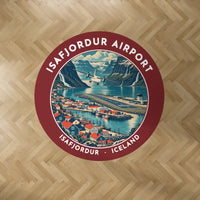 Thumbnail for Isafjordur Airport (IFJ) Carpets - Carpet Round - Badge - Dark Red V2