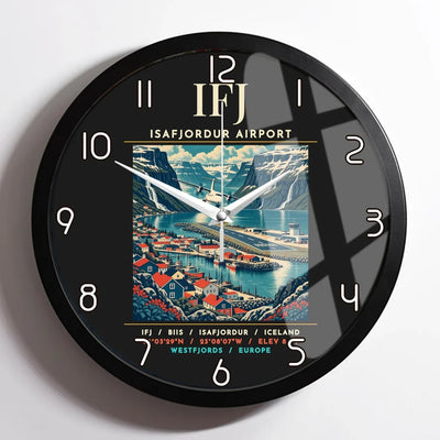 IFJ - Poster - Wall Clock Framed - Black