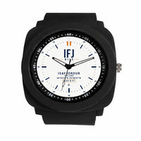 Thumbnail for Isafjordur Airport (IFJ) Aviator Watches - Classic - White - Rubber Strap - Black