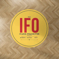 Thumbnail for Ivano-Frankivsk International Airport (IFO) Carpets - Carpet Round - ID Tag - Yellow