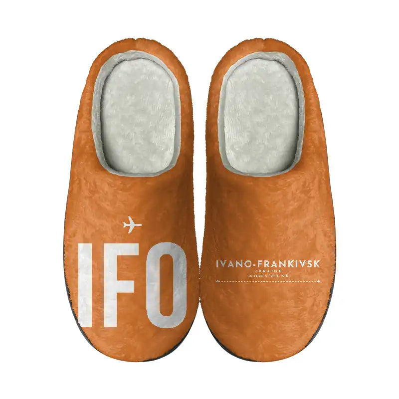 Ivano-Frankivsk International Airport (IFO) Slippers & Flip Flops - Slippers - Cotton - Code - Different - Orange