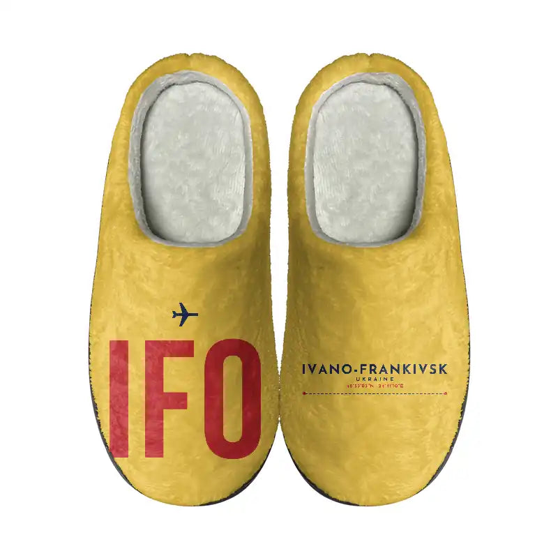 Ivano-Frankivsk International Airport (IFO) Slippers & Flip Flops - Slippers - Cotton - Code - Different - Yellow