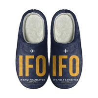Thumbnail for Ivano-Frankivsk International Airport (IFO) Slippers & Flip Flops - Slippers - Cotton - Code - Same - Navy Blue
