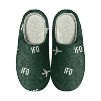 Thumbnail for Ivano-Frankivsk International Airport (IFO) Slippers & Flip Flops - Slippers - Cotton - Pattern - Dark Green