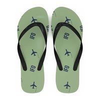 Thumbnail for Ivano-Frankivsk International Airport (IFO) Slippers & Flip Flops - Slippers - Flip Flops - Pattern - Light Green