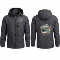 Thumbnail for Tehran Imam Khomeini International Airport (IKA) Stylish Jackets - Hooded Windbreaker - Badge - Charcoal