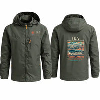 Thumbnail for Tehran Imam Khomeini International Airport (IKA) Stylish Jackets - Hooded Windbreaker - Poster - Olive Green
