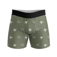 Thumbnail for Wilmington International Airport (ILM) Men Boxers - Pattern - Green Army