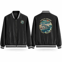 Thumbnail for Iloilo International Airport (ILO) Stylish Jackets - Baseball Collar - Badge - Black