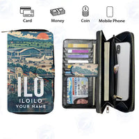 Thumbnail for Iloilo International Airport (ILO) Leather Wallets - Zip Long Wallet - Scene + Name