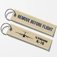Thumbnail for ILyushin IL-76 & Plane Aviator Key Chains - Beige - Remove Before Flight