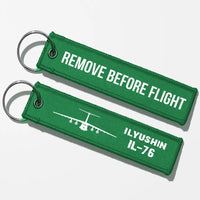 Thumbnail for ILyushin IL-76 & Plane Aviator Key Chains - Green - Remove Before Flight