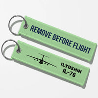 Thumbnail for ILyushin IL-76 & Plane Aviator Key Chains - Light Green - Remove Before Flight