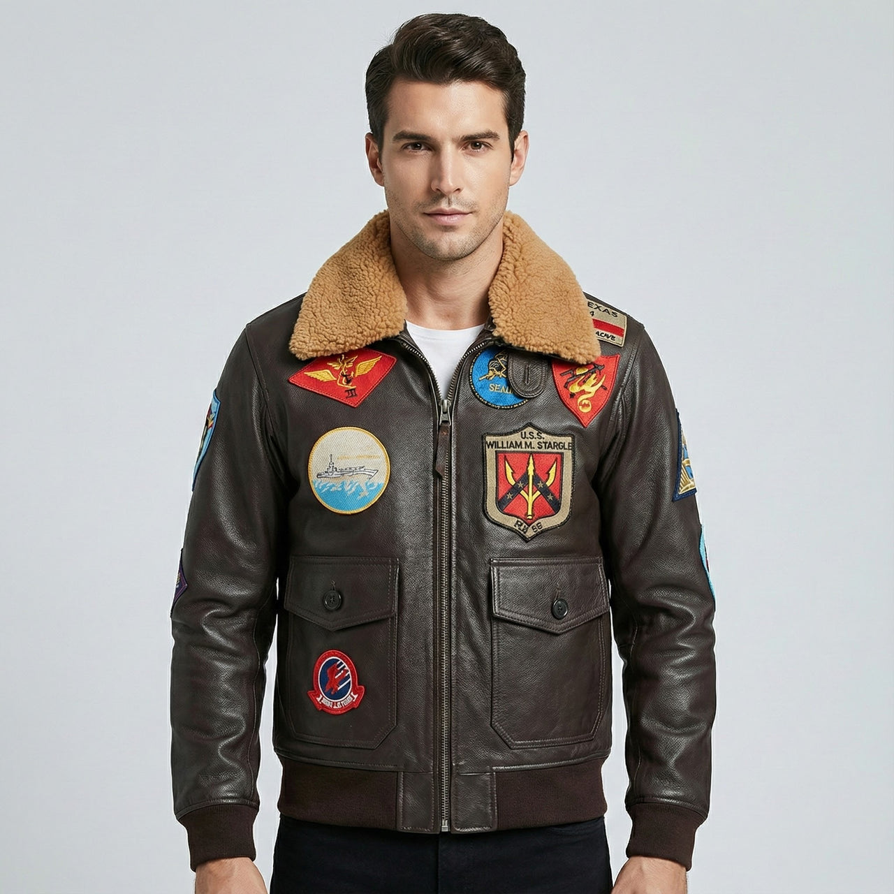 Genuine Leather TOP GUN TOPGUN Maverick Style Pilot Jackets