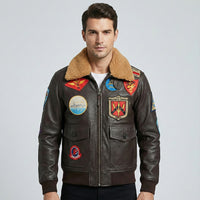 Thumbnail for Genuine Leather TOP GUN TOPGUN Maverick Style Pilot Jackets