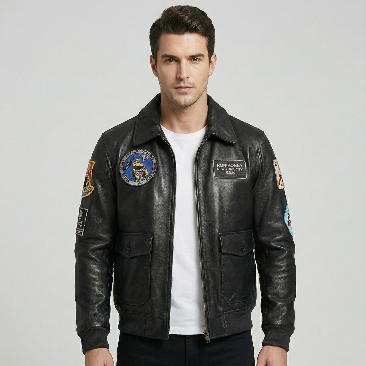 Air Force Fighter Jet Pilot Designed GENUINE Leather Jacket