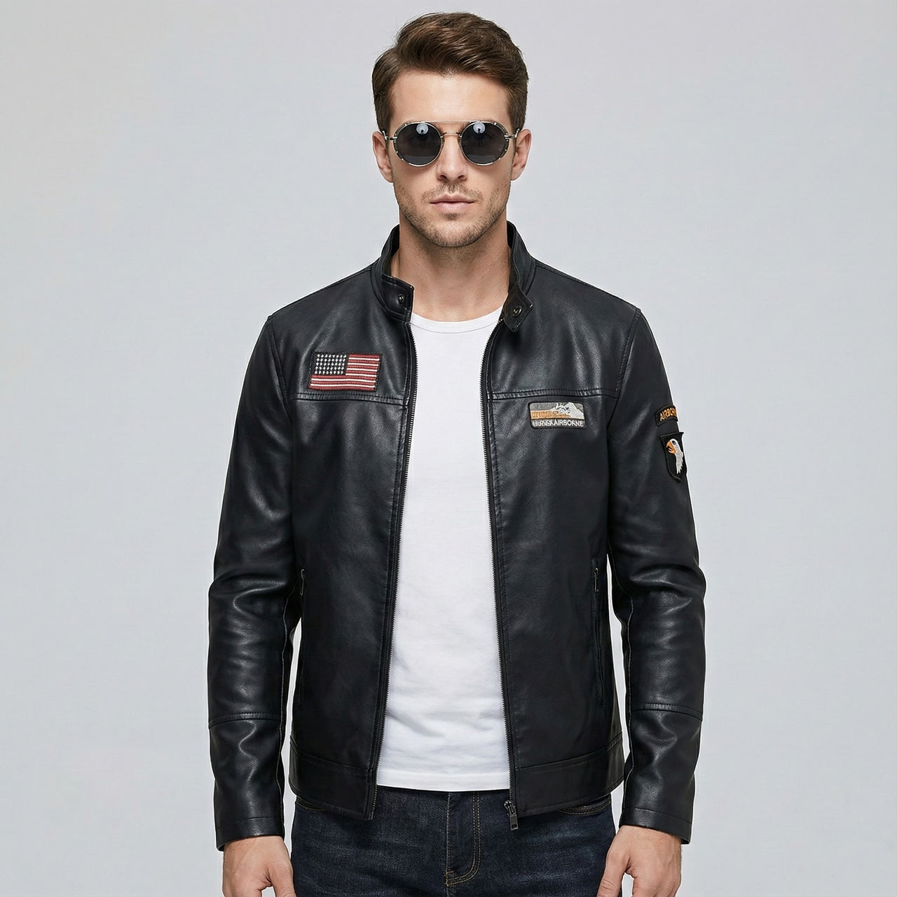 Airborne Military PILOT Leather Bomber Jackets