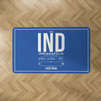 Thumbnail for Indianapolis International Airport (IND) Carpets - Carpet Rectangle - ID Tag + Name - Blue V2