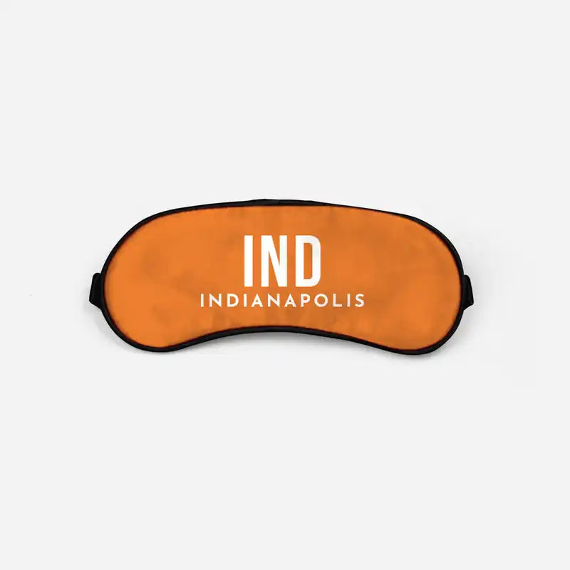 Indianapolis International Airport (IND) Sleep Masks - Sleep Mask - Code - Orange