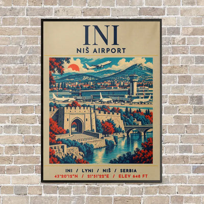 INI - Poster - Canvas Framed - Beige