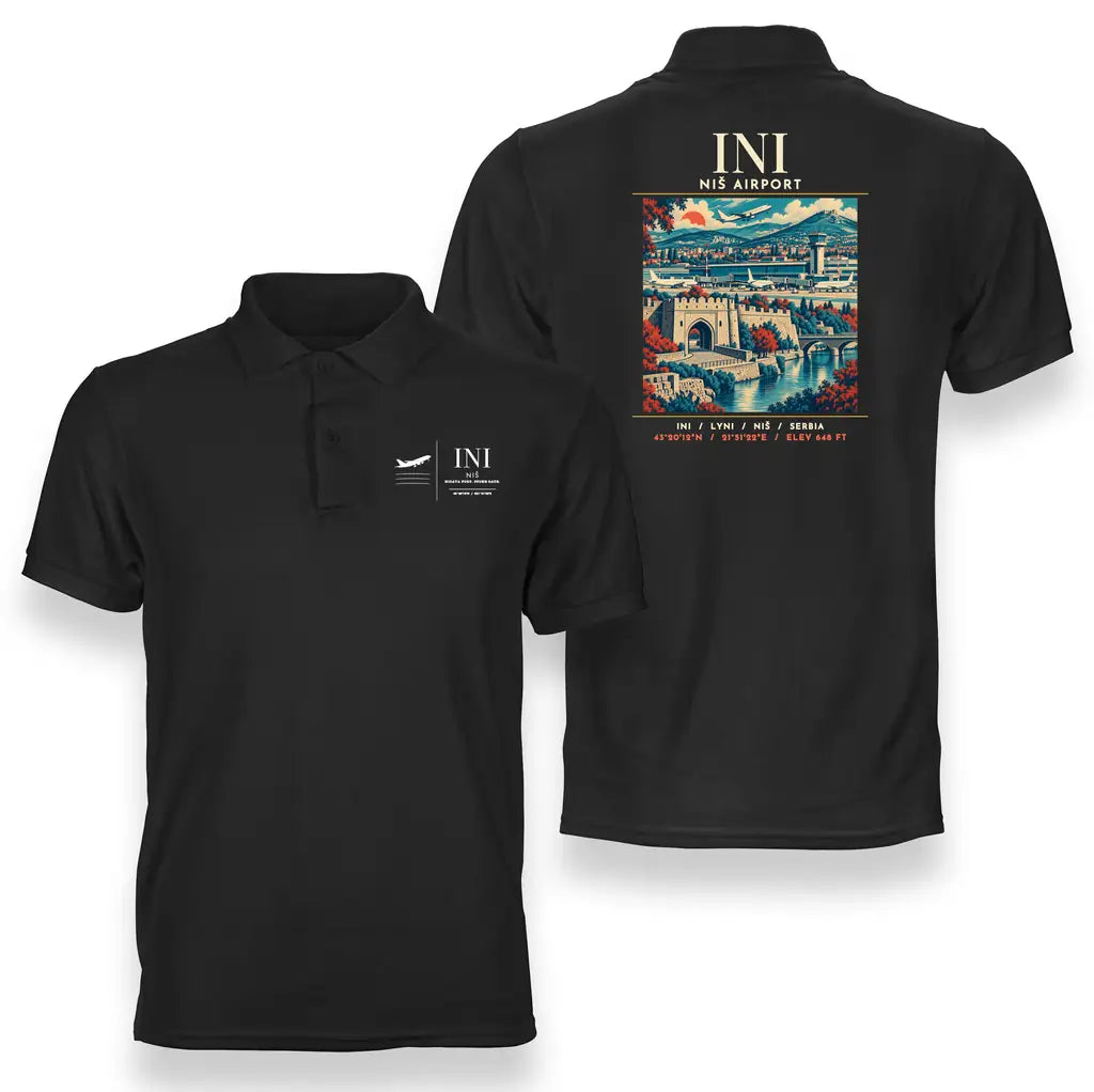 INI - Poster - Double-Side Polo - Black
