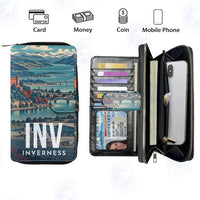 Thumbnail for Inverness Airport (INV) Leather Wallets - Zip Long Wallet - Scene