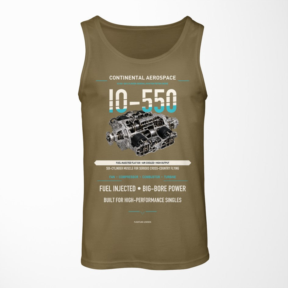 IO-550 design on green army tank top