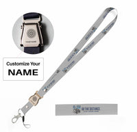 Thumbnail for IO-550 seat belt lanyard - light gray with name