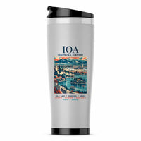 Thumbnail for Ioannina National Airport (IOA) Travel Mugs - Poster - Stainless Steel (No Holder) - Light Gray