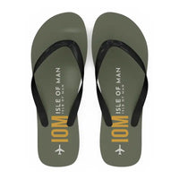 Thumbnail for Isle of Man Airport (IOM) Slippers & Flip Flops - Slippers - Flip Flops - Code - Green Army