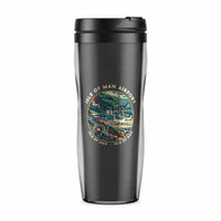 Thumbnail for Isle of Man Airport (IOM) Travel Mugs - Badge - Plastic (No Holder) - Gray