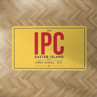 Thumbnail for Easter Island Mataveri International Airport (IPC) Carpets - Carpet Rectangle - ID Tag - Yellow V2