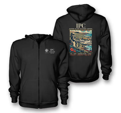 IPC - Poster - Zipped Hoodie - Black