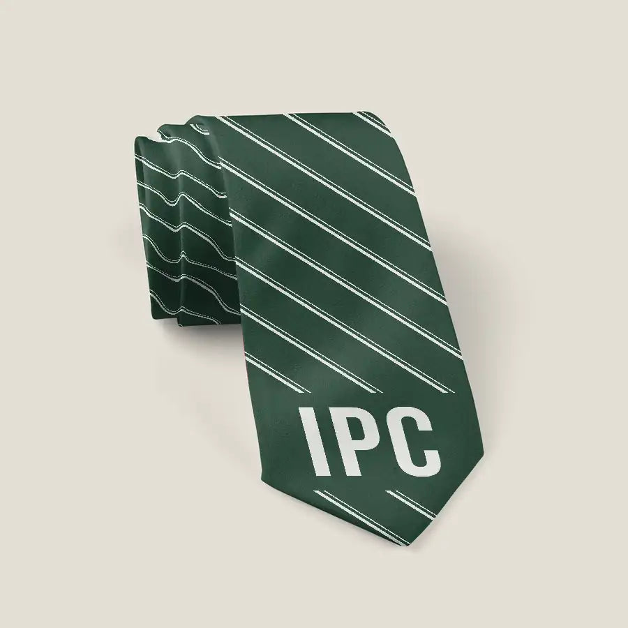 Easter Island Mataveri International Airport (IPC) Ties - Tie - Stripe - Dark Green