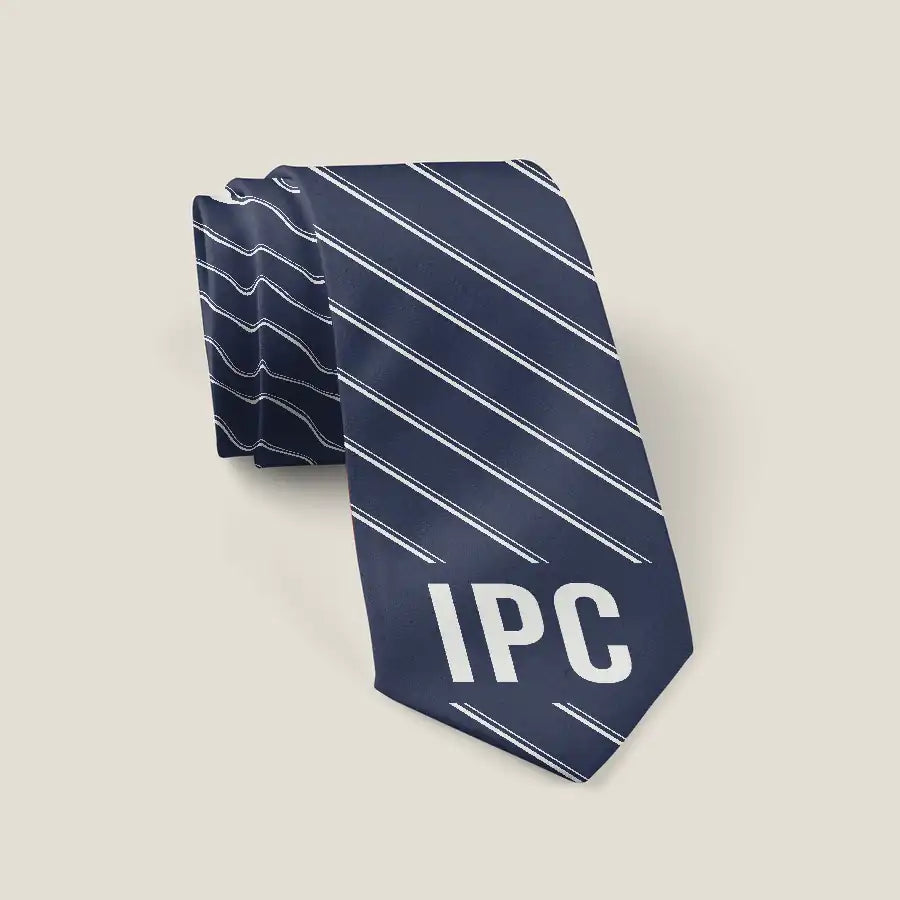 Easter Island Mataveri International Airport (IPC) Ties - Tie - Stripe - Navy Blue