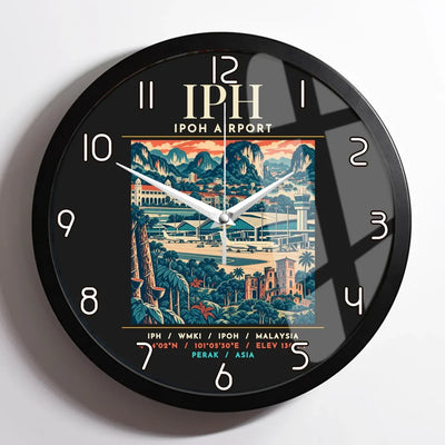 IPH - Poster - Wall Clock Framed - Black