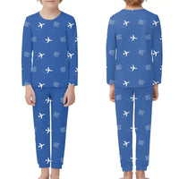 Thumbnail for Coronel FAP Francisco Secada Vignetta International Airport (IQT) Pajamas - Children Pajamas - Blue