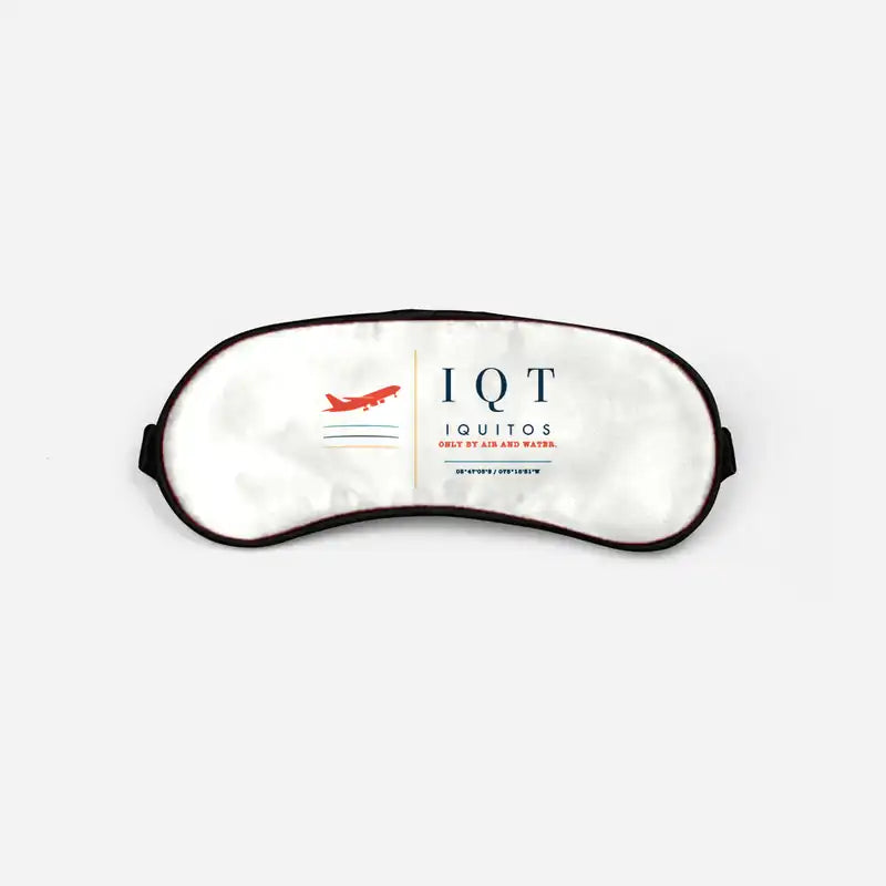 Coronel FAP Francisco Secada Vignetta International Airport (IQT) Sleep Masks - Sleep Mask - Front - White