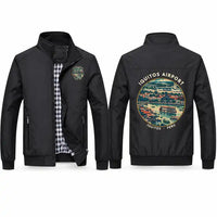 Thumbnail for Coronel FAP Francisco Secada Vignetta International Airport (IQT) Stylish Jackets - Stand Collar - Badge - Black