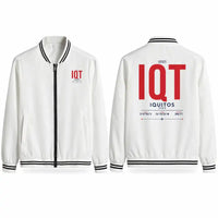 Thumbnail for Coronel FAP Francisco Secada Vignetta International Airport (IQT) Stylish Jackets - Baseball Collar - Tag - White