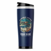 Thumbnail for Islamabad International Airport (ISB) Travel Mugs - Badge + Name - Stainless Steel (No Holder) - Dark Blue