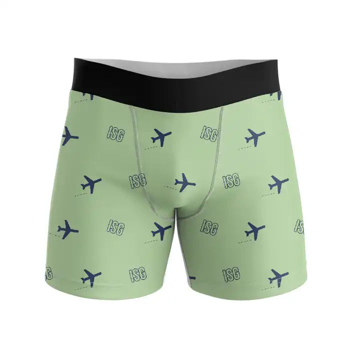 Painushima Ishigaki Airport (ISG) Men Boxers - Pattern - Light Green