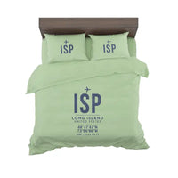 Thumbnail for Long Island MacArthur Airport (ISP) Bedding Sets & Blankets - Bedding Set - ID Tag - Light Green