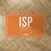 Thumbnail for Long Island MacArthur Airport (ISP) Carpets - Carpet Rectangle - ID Tag + Name - Orange V2