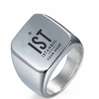 Thumbnail for Istanbul Airport (IST) Rings - Ring - Silver + Name