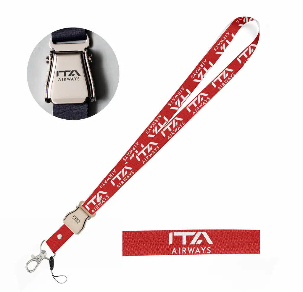 ITA Airways seat belt lanyard - red