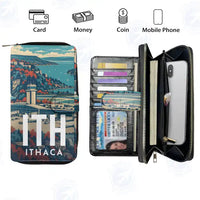 Thumbnail for Ithaca Tompkins Regional Airport (ITH) Leather Wallets - Zip Long Wallet - Scene