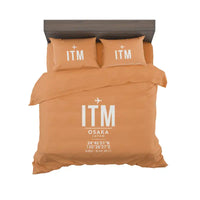 Thumbnail for Osaka International Airport (ITM) Bedding Sets & Blankets - Bedding Set - ID Tag - Orange