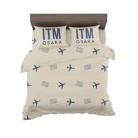 Thumbnail for Osaka International Airport (ITM) Bedding Sets & Blankets - Bedding Set - Pattern - Beige